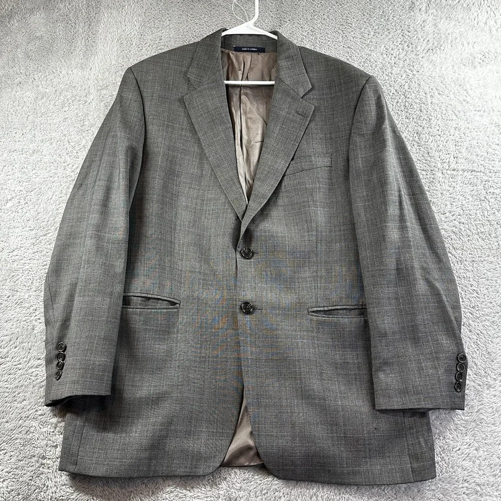 Ralph Lauren Blazer Mens‎ 42R Sport Coat Wool Cashmere Gray Tartan Plaid Suit